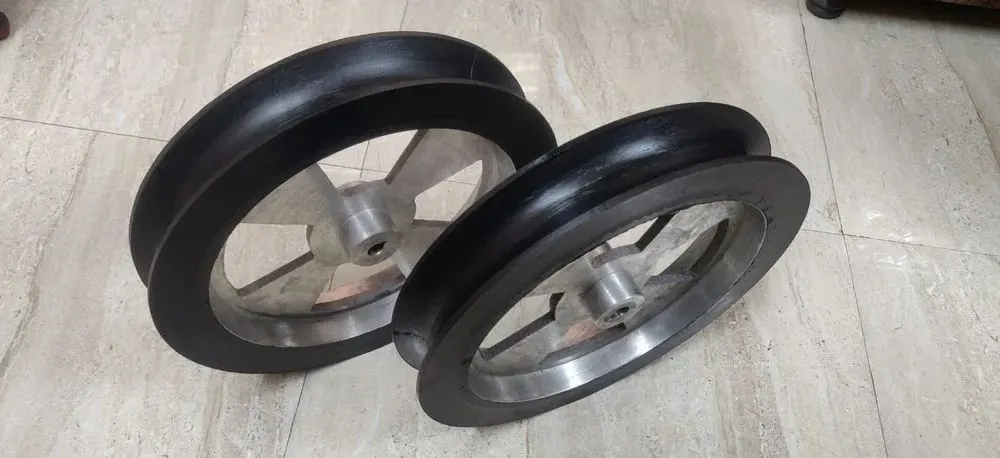 Industrial Grooved Rubber Coated Wheels